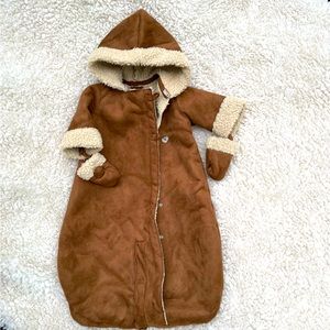 Baby Gap Faux Suede/Shearling Bunting